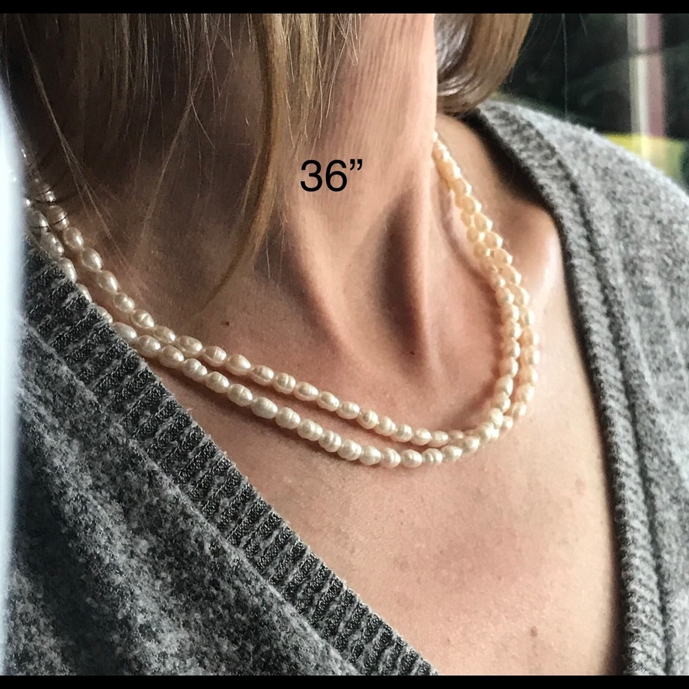 New 36” freshwater pearl necklace